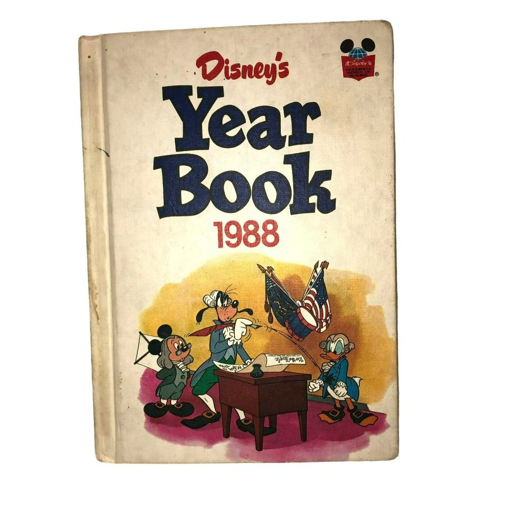 Vtg Disney's Year Book 1988 Hard Cover Robert B Clarke Grolier Properties